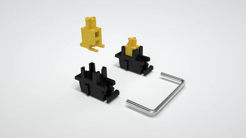GATERON Plate Mounted V2 Stabilizer for 60% Mechanical Keyboard Satellite Switch 7U 6.25U 2U(Yellow)...