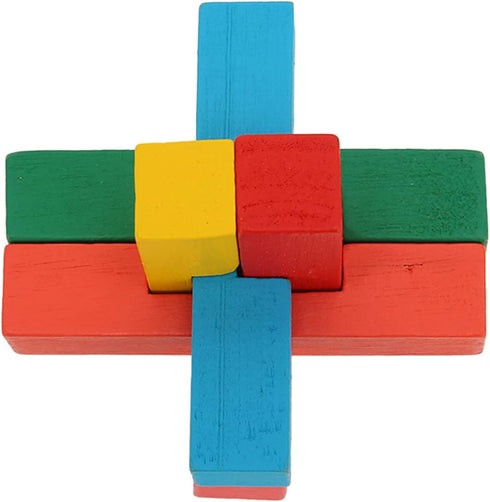 6 in 1 Building Blocks of Adult Intelligence, Anti Dementia Toys for Elderly, Wooden Brain Teaser Puzzles Toys, Block Intellectual Brain Teaser Ga...