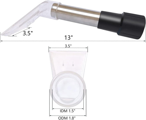 TunaMax Extractor Tool Hand Wand with Clear Head for Upholstery & Carpet Cleaning, Car Detailing Vacuum Wand for Portable Extractors & Truckmounts...