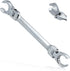 Flex Head Flare Nut Wrench 19 * 21mm Wrench Flexible Flare Nut Line Wrench Metric Flare Nut Wrench Set Metric Flare Tool Flex Tools 40Cr for Autom...