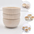 SEWACC 5pcs Wooden Bowls Unfinished Bowls Unpainted Wooden Bowls Serving Bowl Wood Crafts Bowls Pinch Bowls for Fruits Salad Cereal...