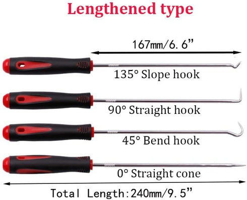 (lengthened type) 4-piece set, oil seal hook, pull out The hook, oil seal screwdriver? pull out The hook and remove? for automotive, electronics, ...