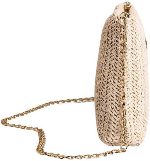 Verdusa Women's Summer Woven Handbags Square Crossbody Bag with Chain Strap...