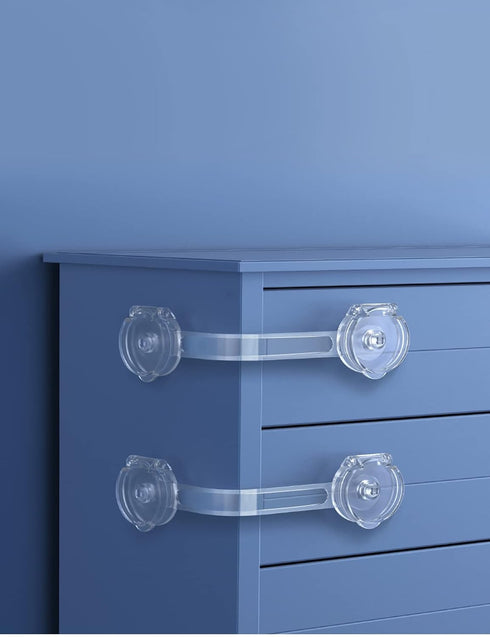 Child Safety Locks Baby Proof Letches (6 Pack) for Cabinets, Drawers, Fridge, Furniture, Kitchen, Ovens, Toilet Seats, Dishwasher, 3M Adhesive No ...