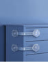 Child Safety Locks Baby Proof Letches (6 Pack) for Cabinets, Drawers, Fridge, Furniture, Kitchen, Ovens, Toilet Seats, Dishwasher, 3M Adhesive No ...