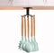 Aosome Under Cabinet Utensil Holder Hanger 360°Rotating Stainless Steel Kitchen Utensil Hanger 8 Hooks...
