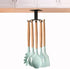 Aosome Under Cabinet Utensil Holder Hanger 360°Rotating Stainless Steel Kitchen Utensil Hanger 8 Hooks...