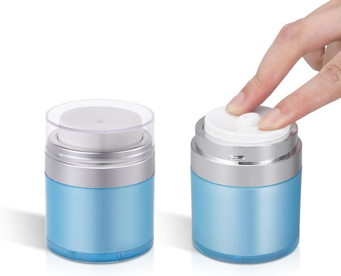 1 oz Airless Pump Jar, Travel Vacuum Pump Bottle Dispenser Pump Moisturizer Container Drunk Elephant Container for Lotions and Creams Moisturizer ...