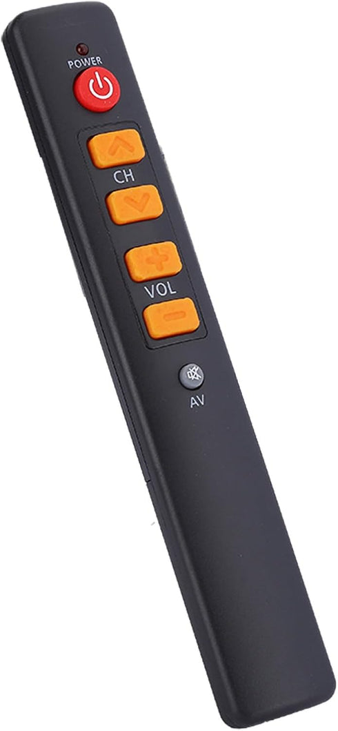 Learning Remote Control with Big Buttons, 6 Keys Universal Remote Control Smart Controller for TV STB DVD HiFi VCR(Orange)...
