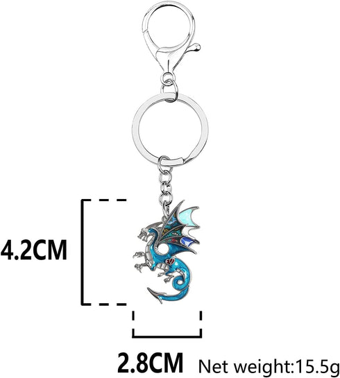 NEWEI Enamel Dragon Keychain Keyrings for Women Girls Bag Charms Dragons Gifts...