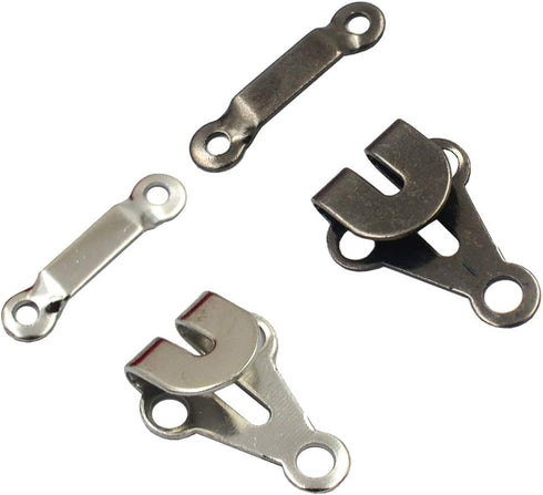DGOL 100 Pairs Copper Invisible Sew on Hooks and Bar Snap Fasteners Sewing Eyes Closure Clips Silver and Gunmetal...