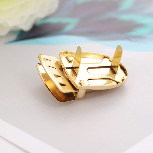 Tuck Lock Clasp Catch Purse Thumb Lock Purse Buckle Fasteners Wallet Buckle Purse Metal Clasp Locks for DIY Craft Wallets Bag Leather Handbags Mak...