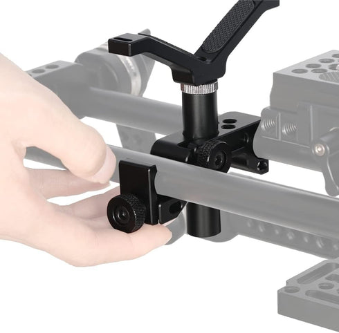 NICEYRIG 15mm LWS Rod Lens Support Y-Bracket, 64mm Vertical Adjustment Applicable for Heavy Long Lens Diameter 50mm to 140mm - 475...