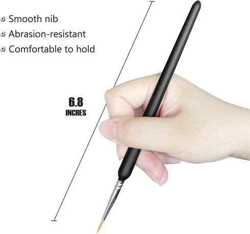 11 Pack Soft-Bristled Detail Outlining Brushes, Miniature Detail Paint Brushes Kits, Fine Detailing Art Paint Brushes...