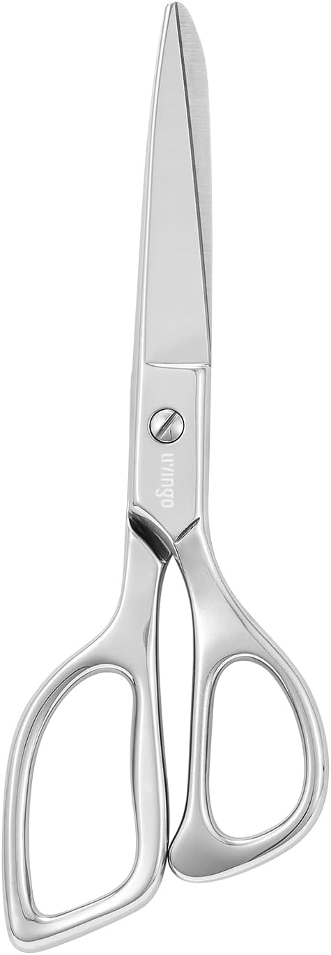 LIVINGO Sharp Tailor Fabric Scissors - 7" Professional Forged Stainless Steel Heavy Duty Sewing Metal Shears All Purpose, Crafting Scissors for Dr...