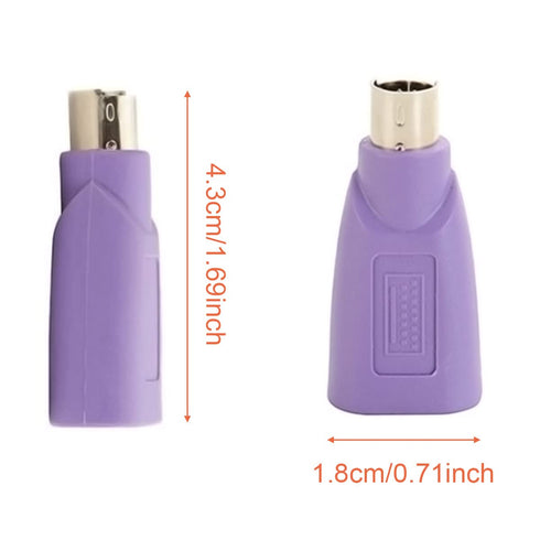 PS/2 to USB A Adapter Male to Female Keyboard Adapter PS2 Jack to USB A Plug for Mouse and Keyboard, Replacement PS2 Keyboard Adapter, 4 PCS...