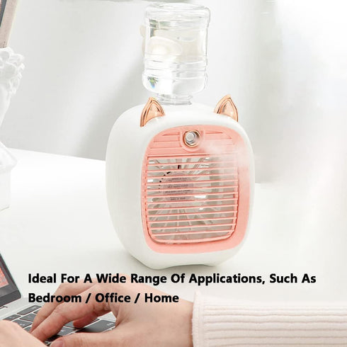Mini Air Cooler Fan, Portable Air Conditioner 190ml Evaporative Mini Air Conditioner, 3 Speeds Portable Cooler Fan, USB Rechargeable Personal Air ...