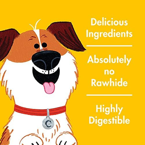 5-Inch Long-Lasting Dog Chew Bones, Made in The USA, All Natural Rawhide-Free Highly-Digestible Treats, Peanutty Bliss - 7 Count...