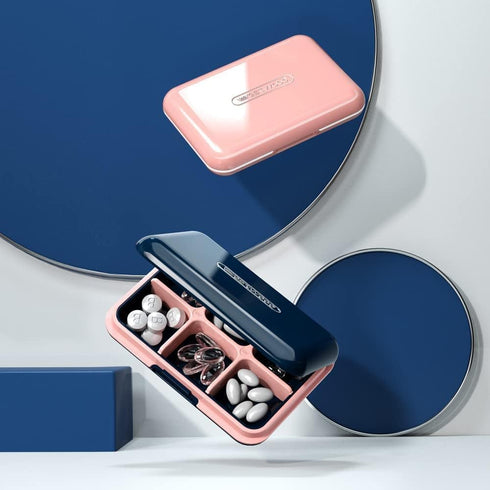 Daily Pill Organizer, Pill Box for Purse - Dtouayz Travel Pill Case, Vitamin Supplement and Medication Dispenser Waterproof 6 Compartment Medicine...