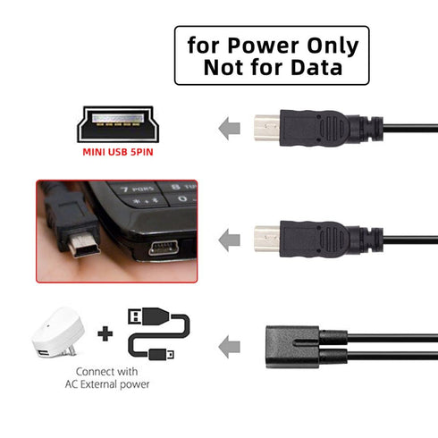 chenyang Mini USB Female 1 to 2 Mini USB Male Splitter Extension Charge Cable...