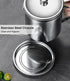 Bacon Grease Container with Strainer 1.25 L / 42 oz Strong Kitchen Catcher Food-grade Stainless Steel Cooking Oil Keeper with Lid and Easy-Grip Ha...