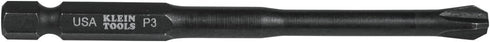 Klein Tools PH3355 #3 Phillips Power Drivers 3-1/2-Inch 5-Pack...