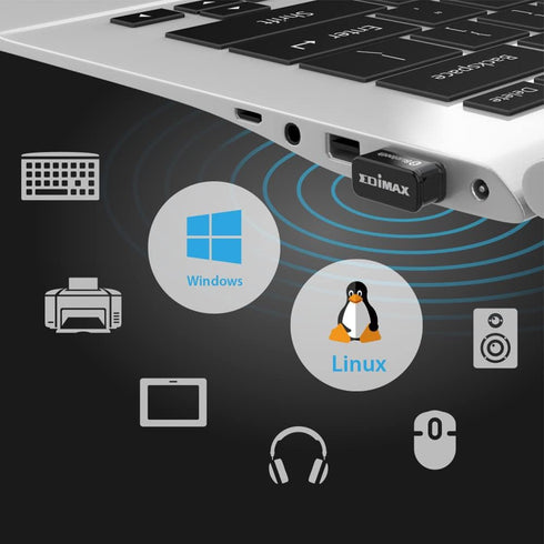 Edimax Bluetooth Adapter for PC, BT 5.0 EDR Nano USB Dongle, Fast Transfer, Bluetooth Headphones Headset Speakers Keyboard Mouse, Win 10/11 Plug-n...