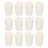 MECCANIXITY Rubber Tapered Plug 11mm to 15mm Solid Test Tubes Bungs Stopper White for Lab Home 12 Pieces...