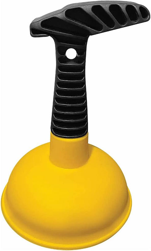 Sink Plunger, Easy to use Mini Plunger with Short Handle, Powerful Plunger Unclogging Tool for Kitchen Sink, Shower, Bathroom Drains, Bath, Yellow...