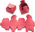 AWELL Burgundy Favor Box Bulk 2.5x2x2.5 inches with Heart Bow Party Favor Box,Burgundy,Pack of 50...