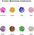 200pcs 8mm Glass Beads Kit Round Loose Crystal 8 color Synthetic Moonstone Beads for Bracelet Necklace Earrings Jewelry Making...