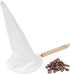 Imusa USA J100-4-50 Coffee Cloth Strainer with Wood Handle, White, 1 Count (Pack of 1)...