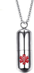 DIB Stainless Steel Medical Alert ID Pill Bottle Container Pendant Necklace for Men Women, Free Chain 20"...