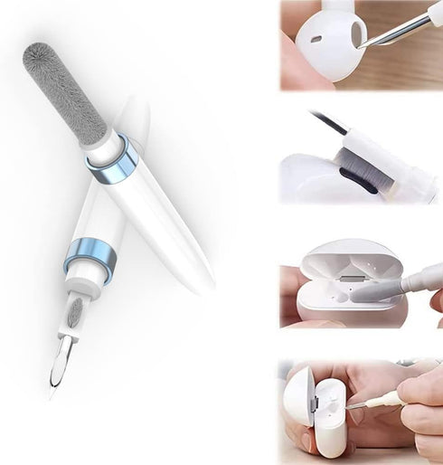 ECP4in1 for Airpod Cleaner Kit Equipped with a Flocked Sponge a Metal Pen Tip 2 High-Density Brush Easy Clean Hard-to-Touch Place Earbud Cleaning ...