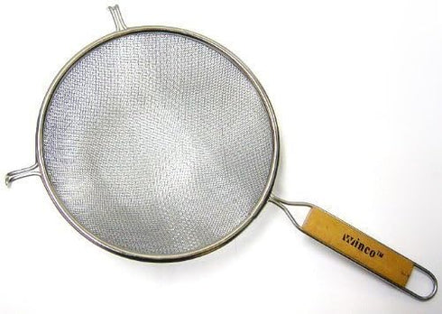 Winco MS3A-8D Strainer with Double Fine Mesh, 8-Inch Diameter, Set of 3...