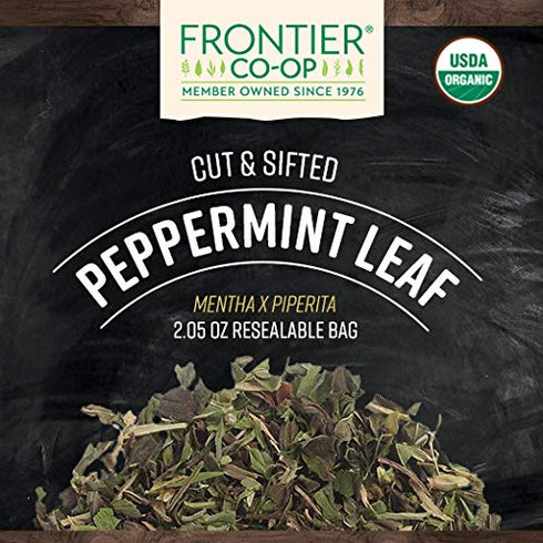 Frontier Co-op Organic Cut and Sifted Peppermint Leaf 2.05oz...