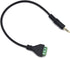 12 Inch 1/8" 3.5mm TRS Male Jack Terminal Block Audio Cable, 3.5mm 3 Pole Stereo Headphone AUX Bolt Screws Terminal Balun Solderless Adapter Conne...