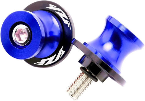 2pcs 6MM M6 X1.5 Motorcycle Swing arm Sliders Stand Spools fits for YZF R1 R3 R6 R7 R125 R25 R1000 (Blue)...