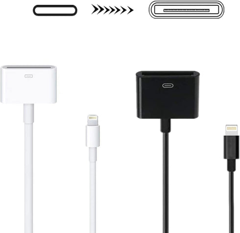 Apple MFi Certified Lightning Male 8Pin to Female 30Pin Adapter, 2 Pack, Speaker, Cellular Phones, MP3 Player...