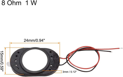 uxcell 1W 8 Ohm Mini DIY Magnetic Speaker Replacement Loudspeaker 15mmx24mm for Electronic and Navigator 8pcs...