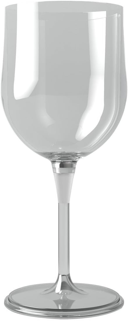 Portable Collapsible Plastic Wine Glass (BPA Free) with a Safety Carrier 1pcs (Transparent)...