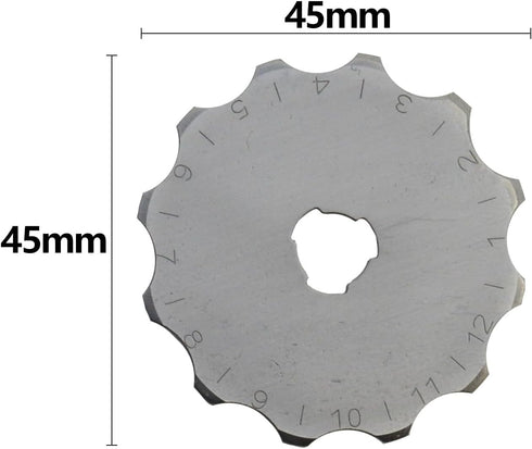 Vleant 5 Pack Gear Type 45mm Rotary Cutter Replacement Blades Durable Rotary Cutter Versatile Blades for Quilting Scrapbooking Sewing Arts Crafts...