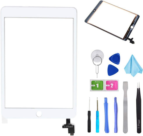 White Replacement 7.9" Touch Screen Digitizer Glass for IPAD Mini 3 3rd Genreation A1599 A1600 IC Connector Without Home Button Repair Kit...
