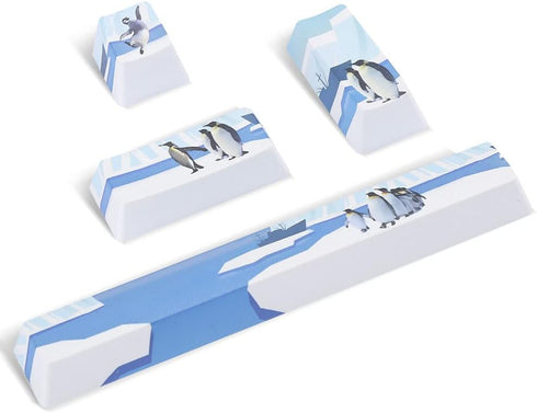 Zopsc Penguins Pattern Keyboard Keycaps Kit PBT Keycap Set Space+ESC+Enter+Numpad Enter Key for Mechanical Keyboard Keycaps...