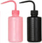 2Pcs 8oz Bottles | ABS Material Water Squirt Bottles for Tattoo Cleaning, Labware Washing, Plant Watering, Black&Pink...