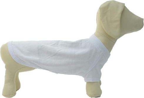 Lovelonglong Pet Clothing Dog Costumes Dachshund Clothes Blank T-Shirt Tee Shirts for Dachshund Dogs,Corgi 100% Cotton White D-XL...