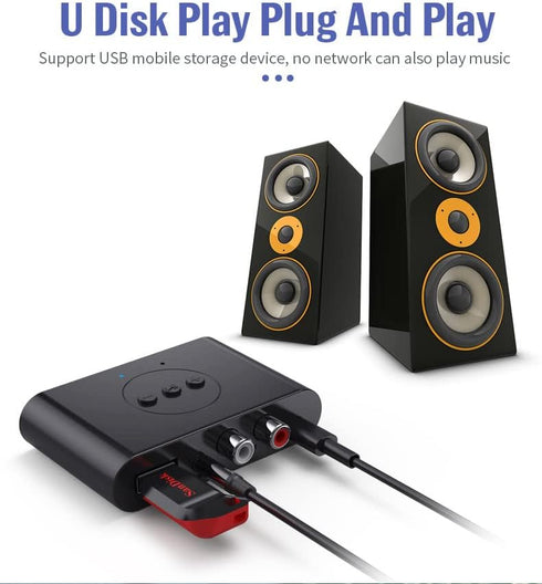 Bluetooth Audio Receiver Adapter V5.4 Bluetooth Adapter for Audio,Supports USB Flash Disk, for Smartphone Tablet Car Speaker Wireless Headset etc....