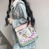 Hipi-shop Ita bag Color matching Transparent shoulder bag crossbody bag for Anime Lolita Bag Display Anime badges handbag...