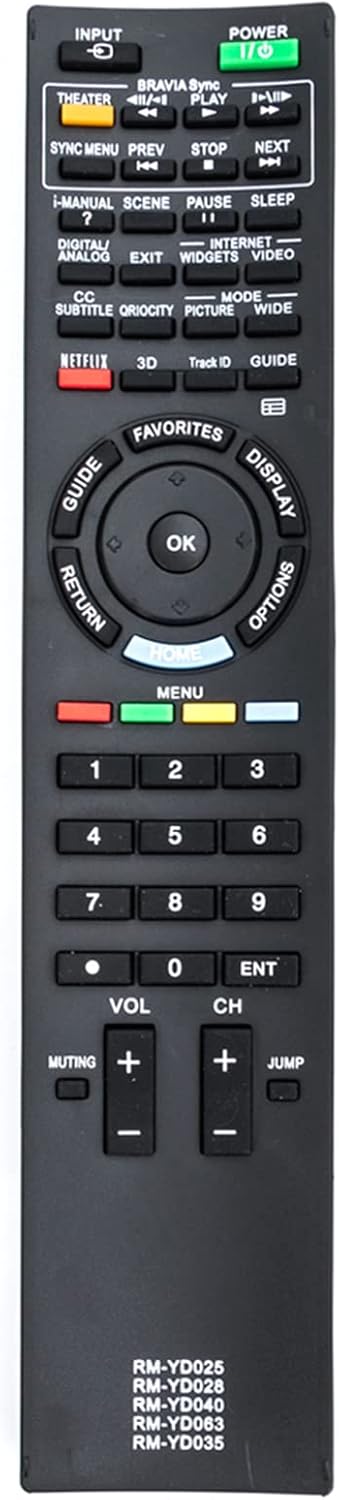 New RM-YD025 RM-YD028 RM-YD040 RM-YD063 RM-YD035 Replacement Remote Control Compatible with Sony Bravia LCD TV KDL-46EX401 KDL-32BX300 KDL-32EX301...