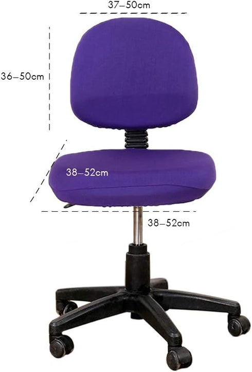 TOPINCN Office Computer Chair Covers, Split Stretchable Seat Cover Universal Split Rotating Swivel Chair Slipcover Protector 2 Piece, Office Chair...
